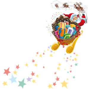 Santa sleigh PNG-38662